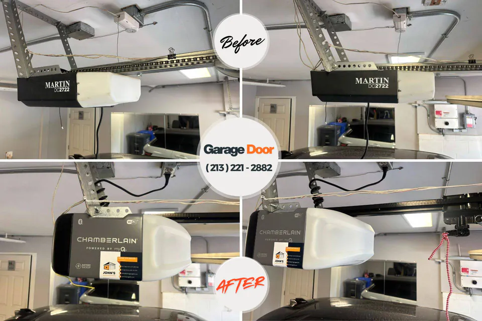 Before and after: garage door repair Mechanicville, NY